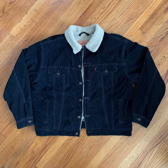 Levi's Other - Levi's Vintage Trucker Corduroy Faux Wool Jacket